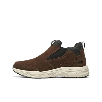 Skechers Lifestyle Oak Canyon Cushioned Anti Slip And Wear Resistant Lightweight Low Top Casual Shoes Men's Brown Black