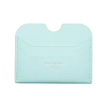 Acne Studios Soft Cow Leather Card Pocket Card Holder Women's Light Green