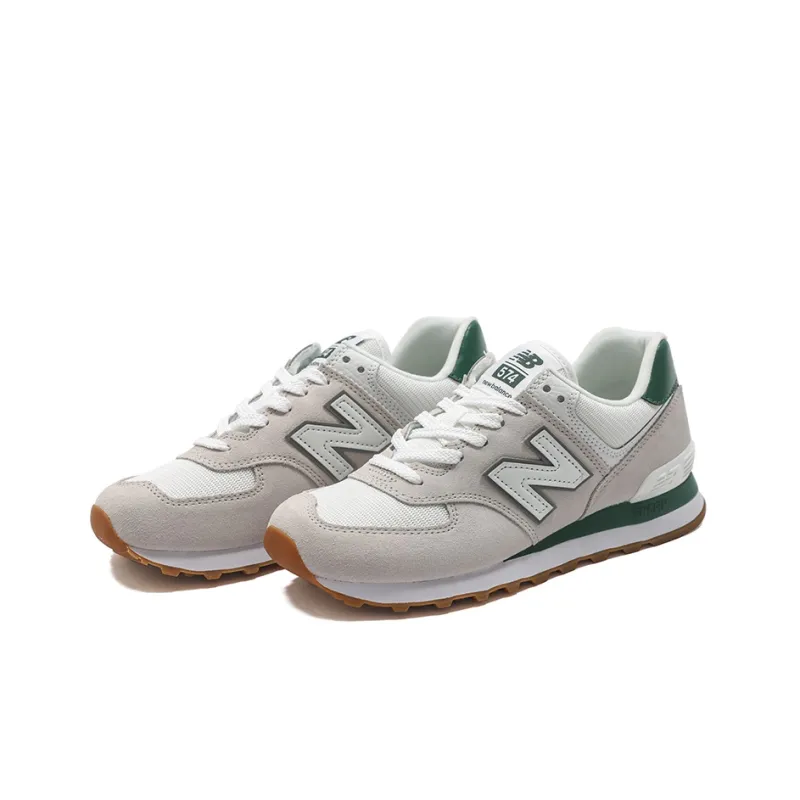 New Balance 574 White Green Gum-2