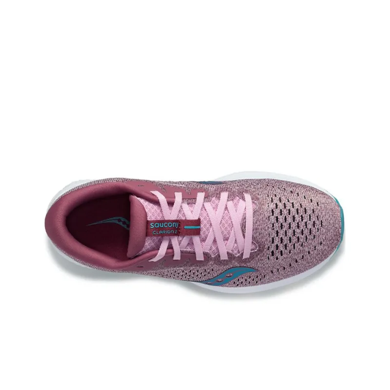 Saucony Clarion 2 Running Shoes Women's Low-Top Pink/White/Blue-3