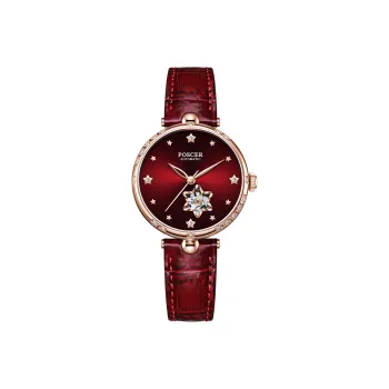 POSCER Heartfelt Collection Automatic Mechanical Movement Watch Women's Watch Red Watch Dial 51026L.REE