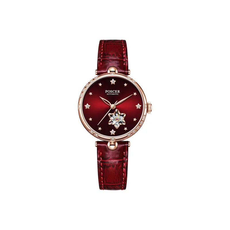 POSCER Heartfelt Collection Automatic Mechanical Movement Watch Women's Watch Red Watch Dial 51026L.REE-0