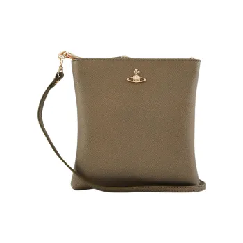 Vivienne Westwood SQUIRE Cow Leather Shoulder Bag Crossbody Bag Men's Metal Gray