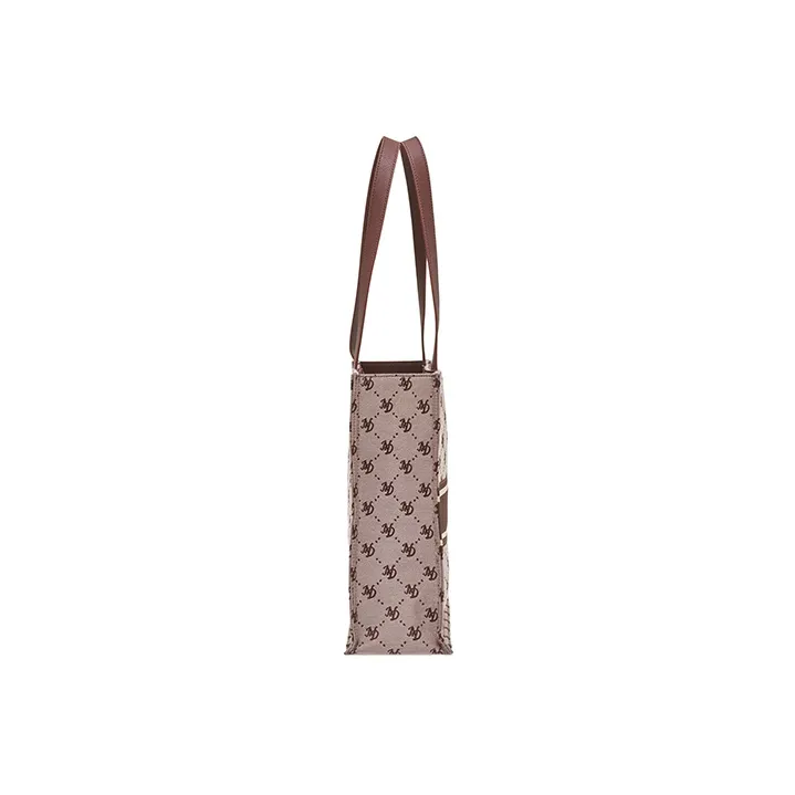 NERDY Polyester Combo Bag Tote Bag Shopping Bag Shoulder Bag Unisex Brown-3