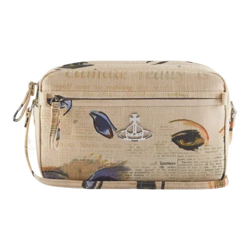 Vivienne Westwood LISA Cotton Camera Bags Crossbody Bag Shoulder Bag Large Size Women's Beige