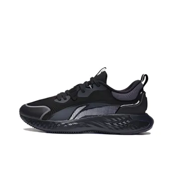 LiNing Cloud Shield Cushioning Anti Slip And Wear Resistant Rebound Low Top Sports Casual Shoes Men's Black