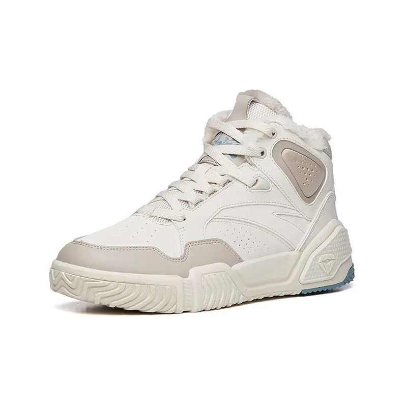 Anta Flame Durable Warm High-Top Skateboard Shoes Men's Gray-2