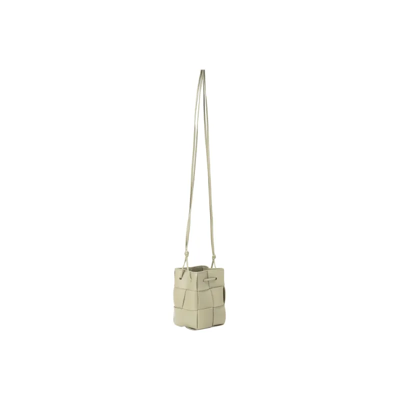 Bottega Veneta CASSETTE Pillow Bag Calfskin With Lambskin Shoulder Bag, Crossbody Bag Mini Women's Khaki-2
