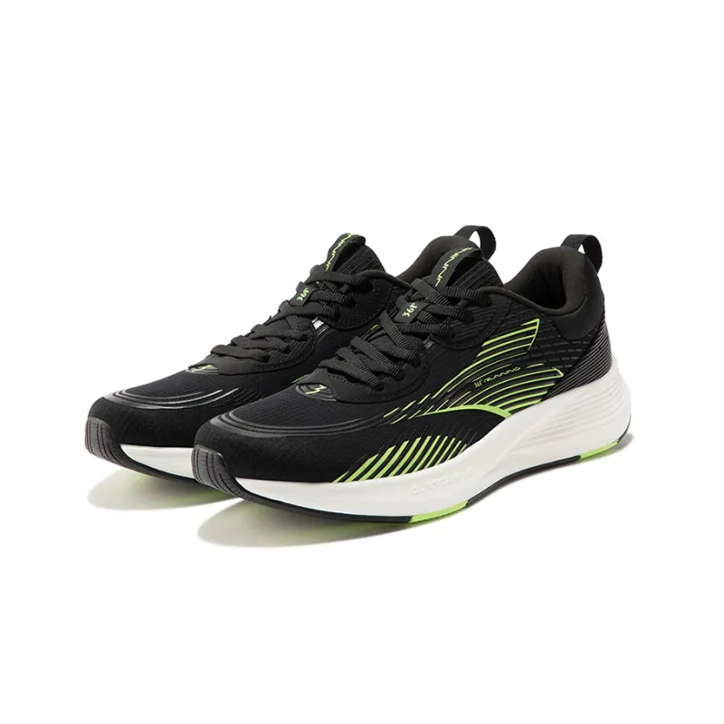 361° Feather Running Shoes Men's Black Green-2