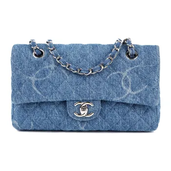 CHANEL Classic Flap CF Denim Handbag, Shoulder Bag, Crossbody Bag Women's Blue