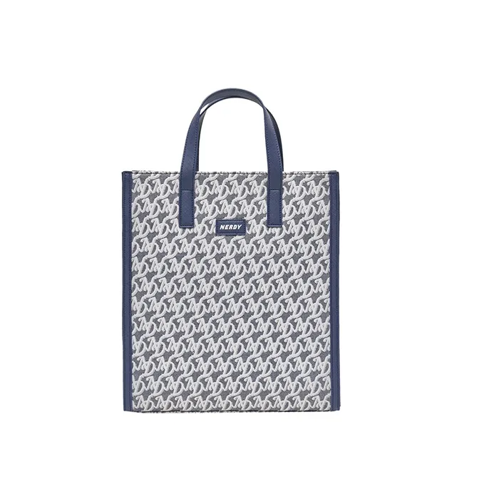 NERDY Polyester Tote Bag Combo Shopping Bag Handbag Crossbody Bag Large Size Unisex Navy Blue-2