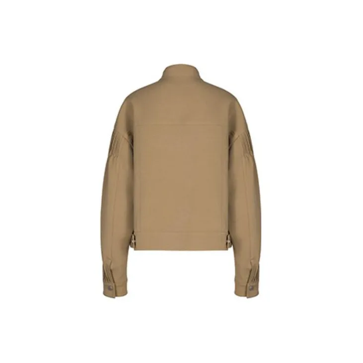 LOFT SHINE Loose Fit Jacket Women's Khaki-1