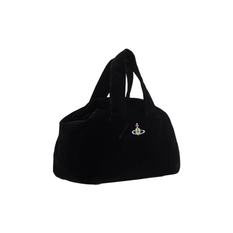 Vivienne Westwood Cotton Handbag Medium Size Women's Black-1