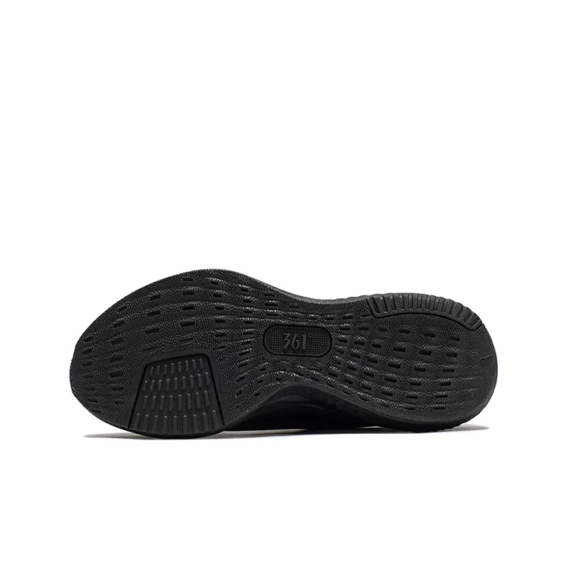 361° E Rong Technology Cushioned Rebound Water Resistant Low Top Running Shoes Men's Obsidian Black-4