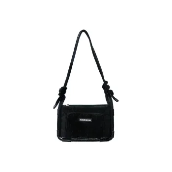 Kenghua Village Cotton Hot Girl Shoulder Bag Women's Black