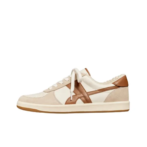 TORY BURCH Hank Skateboard Shoes Women's Low-Top Beige