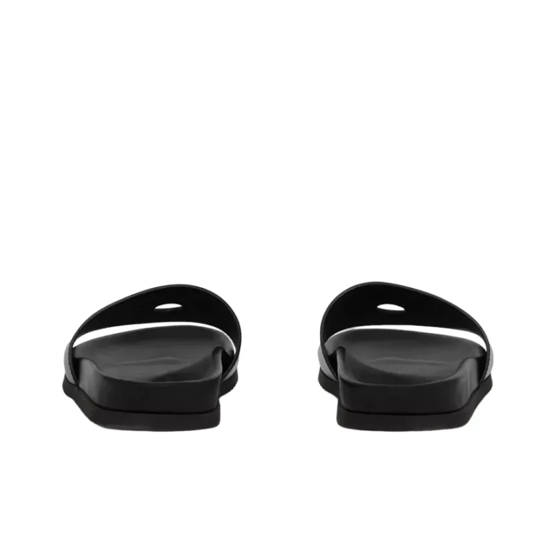 Burberry X Pop Trading Company Melroy Leather Slide Black-3