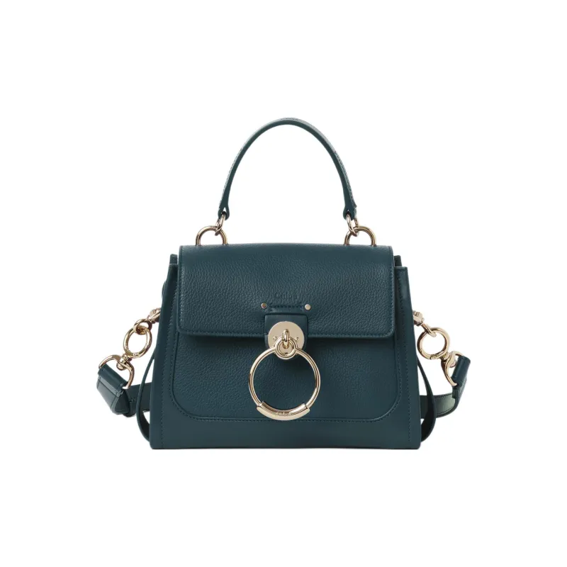 Chloe Tess Calfskin Shoulder Bag Crossbody Bag Handbag Mini Women's Emerald Green-0