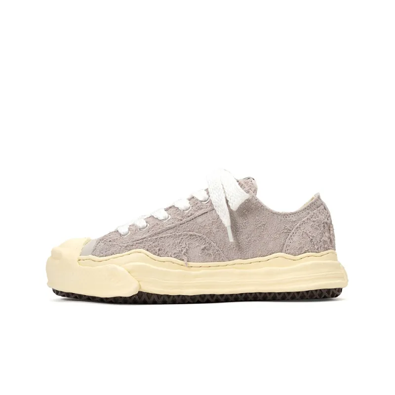 MIHARA YASUHIRO Hank Hank OG Sole Broken Low-Top Stylish Skateboarding Shoes Unisex White Vintage Version-0