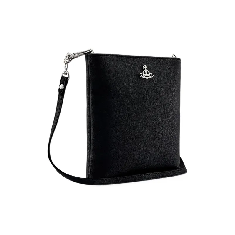 Vivienne Westwood SQUIRE Polyurethane Shoulder Bag, Crossbody Bag Men's Black-1