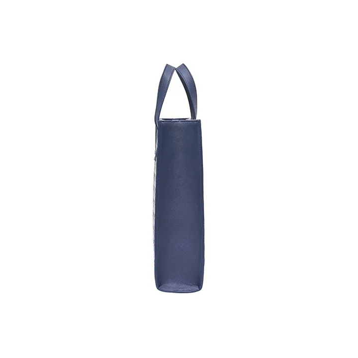 NERDY Polyester Tote Bag Combo Shopping Bag Handbag Crossbody Bag Large Size Unisex Navy Blue-3