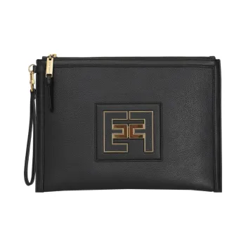 Elisabetta Franchi Imitation Leather Clutch Women's Black