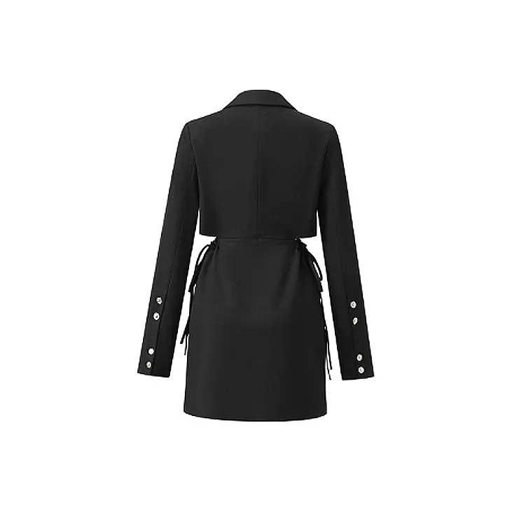 MacyMccoy Suit Dress Cropped Dress Black-1
