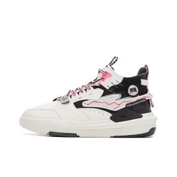 Erke Danxi Mid Top Skateboard Shoes Women's Black White