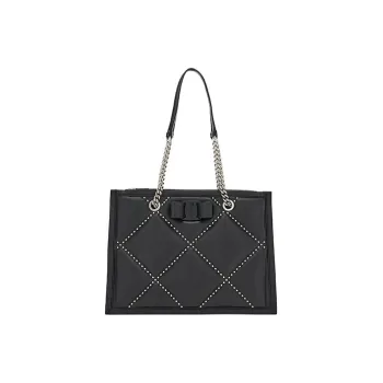 FERRAGAMO Viva Quilted Leather Tote Bag, Shopping Bag, Shoulder Bag, Handbag Women's Black
