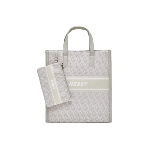 NERDY Polyester Tote Bag Combo Shopping Bag Handbag Crossbody Bag Large Size Unisex Light Gray