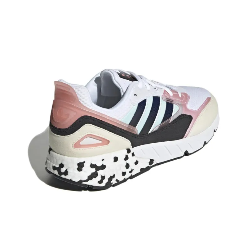 Adidas Originals ZX 1K Boost 2.0 Anti Slip And Wear Resistant Lightweight Low Top Casual Shoes Men's White Black Pink-3