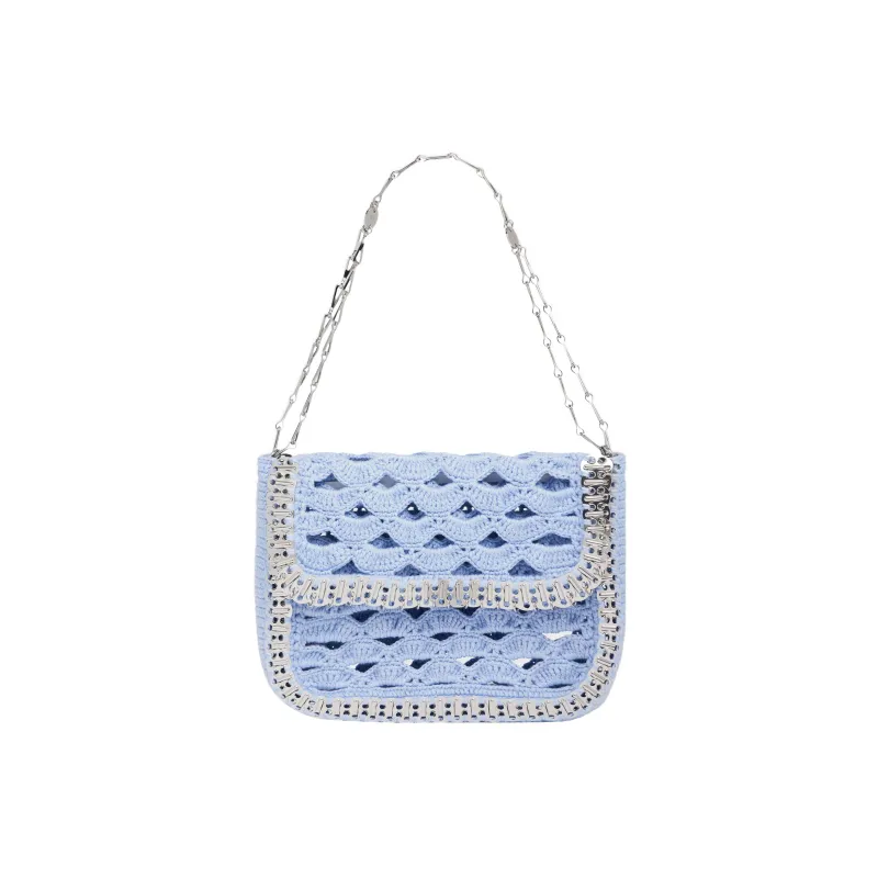 Paco Rabanne Wool Shoulder Bag Crossbody Bag Women's Blue-0