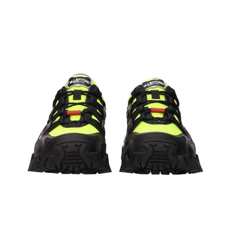 Valentino GARAVANI Low Top Casual Shoes Men's Neon Yellow-4
