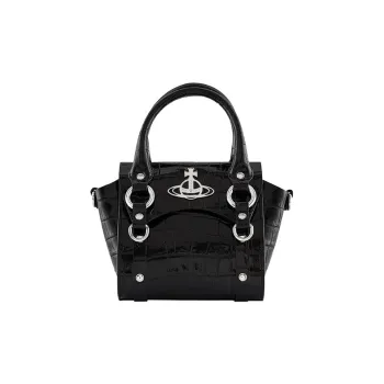 Vivienne Westwood BETTY Cow Leather Shoulder Bag, Crossbody Bag, Handbag Mini Women's Black