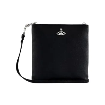 Vivienne Westwood SQUIRE Polyurethane Shoulder Bag, Crossbody Bag Men's Black