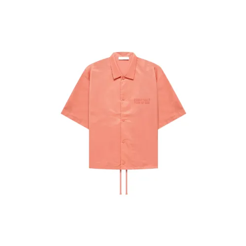 Fear Of God Essentials Shirts Unisex Coral Red