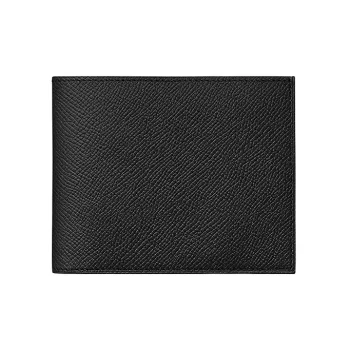 HERMES Citizen Twill Epsom Calfskin Card Holder Wallet Men's Black