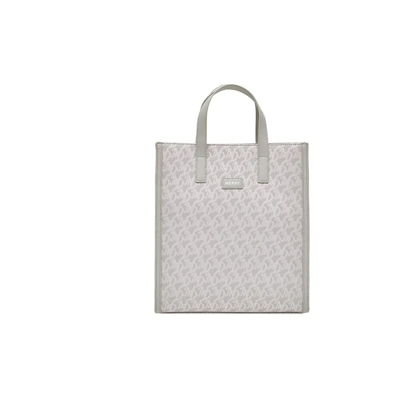 NERDY Polyester Tote Bag Combo Shopping Bag Handbag Crossbody Bag Large Size Unisex Light Gray-3