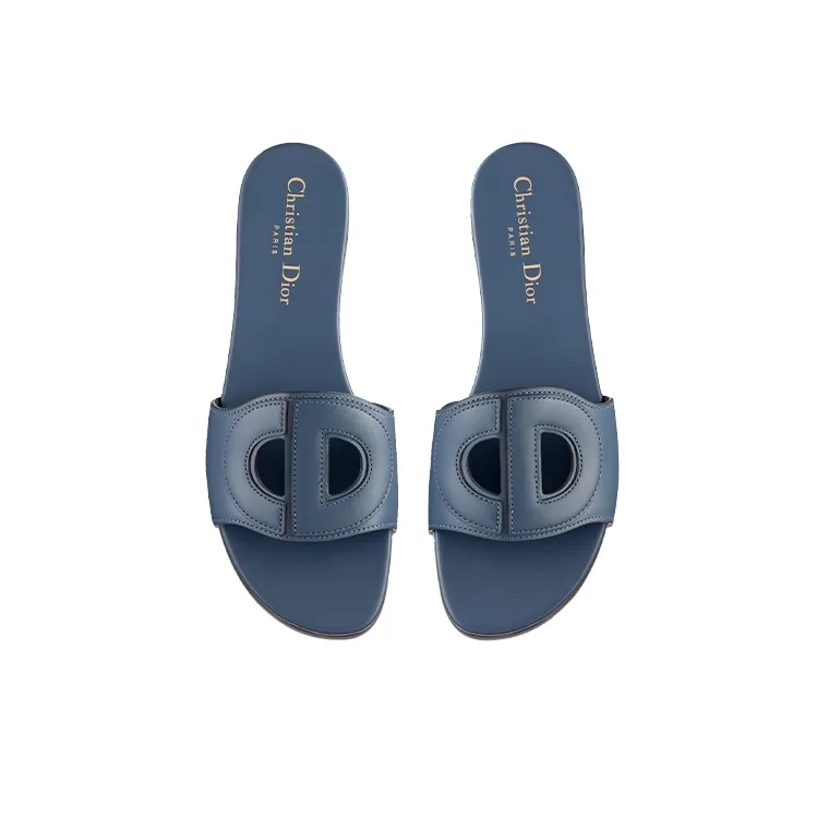 DIOR D-Club Slide Slippers Women's Blue-4