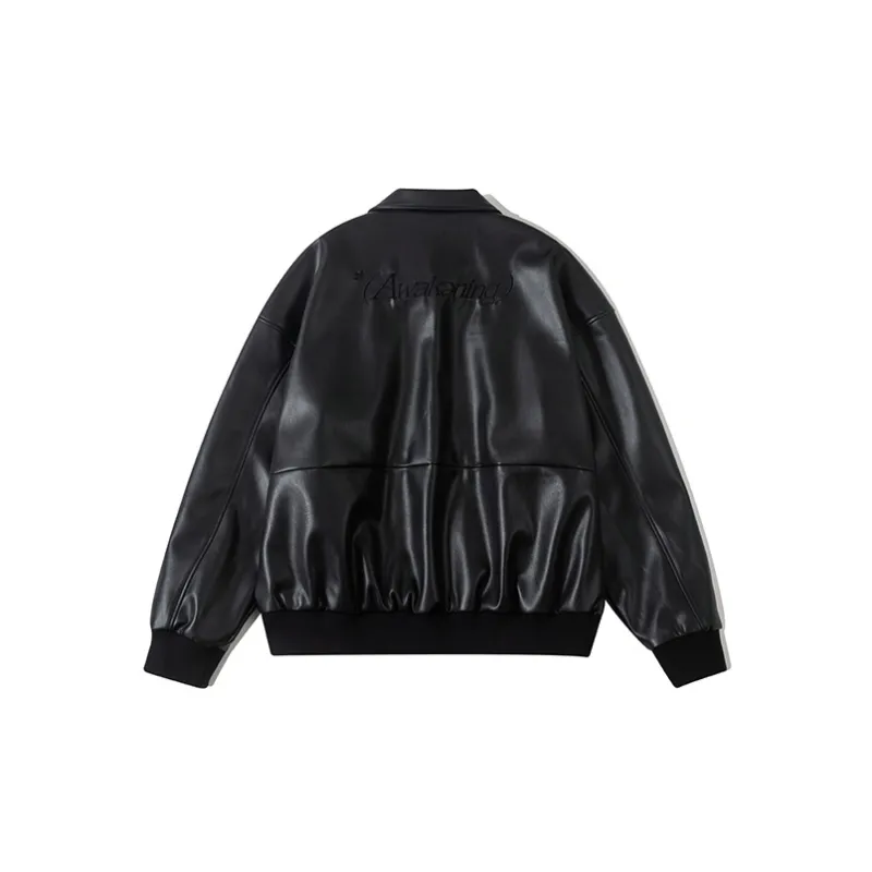 DIMC Leather Jackets Unisex Black-1