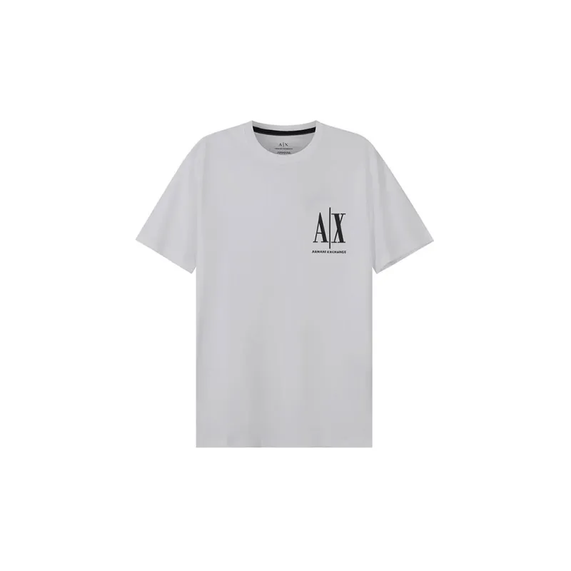 ARMANI EXCHANGE Logo Embroidered Crewneck T Shirt-0