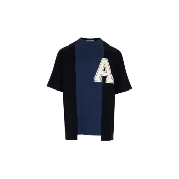 AMBUSH Logo Printed Panelled Crewneck T Shirt