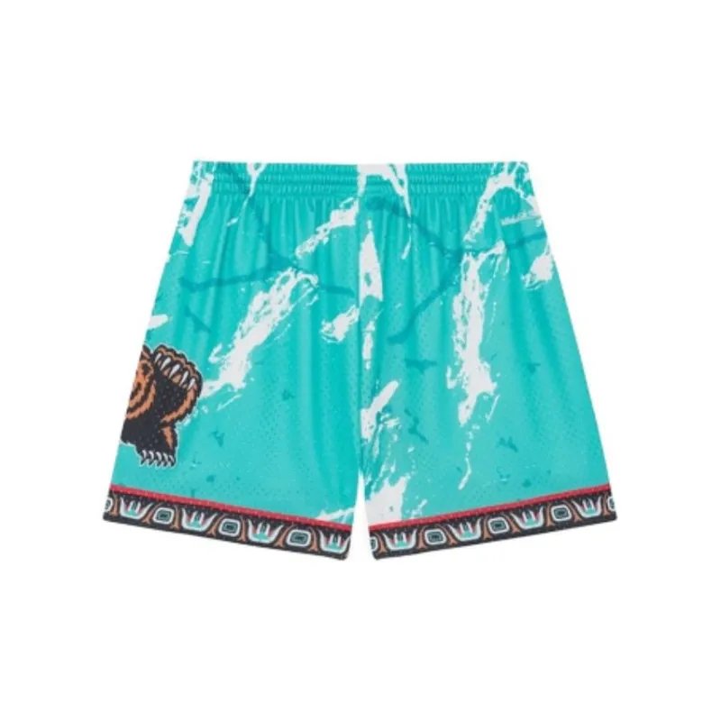 Mitchell Ness Nba Vancouver Grizzlies 1996 Team Marble Swingman Shorts-1