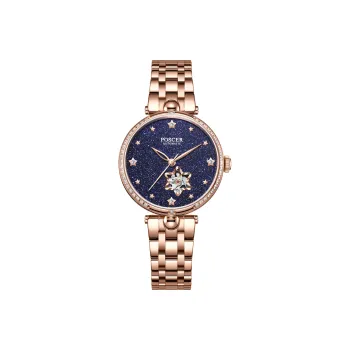 POSCER Heartfelt Collection Automatic Mechanical Movement Watch Women's Watch Blue Dial 51025L.RRU
