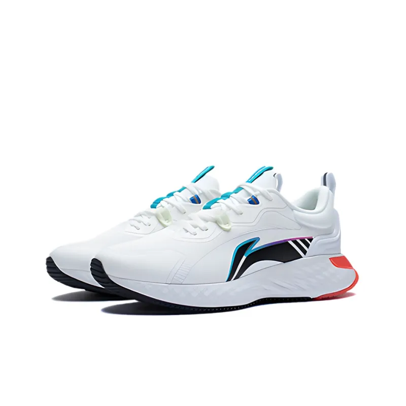 LiNing Cloud Shield Anti Slip Wear Resistant Low Top Sports Casual Shoes Standard White-2