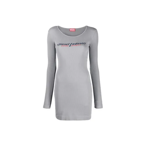 DIESEL Long-Sleeved Dresses Women's Gray