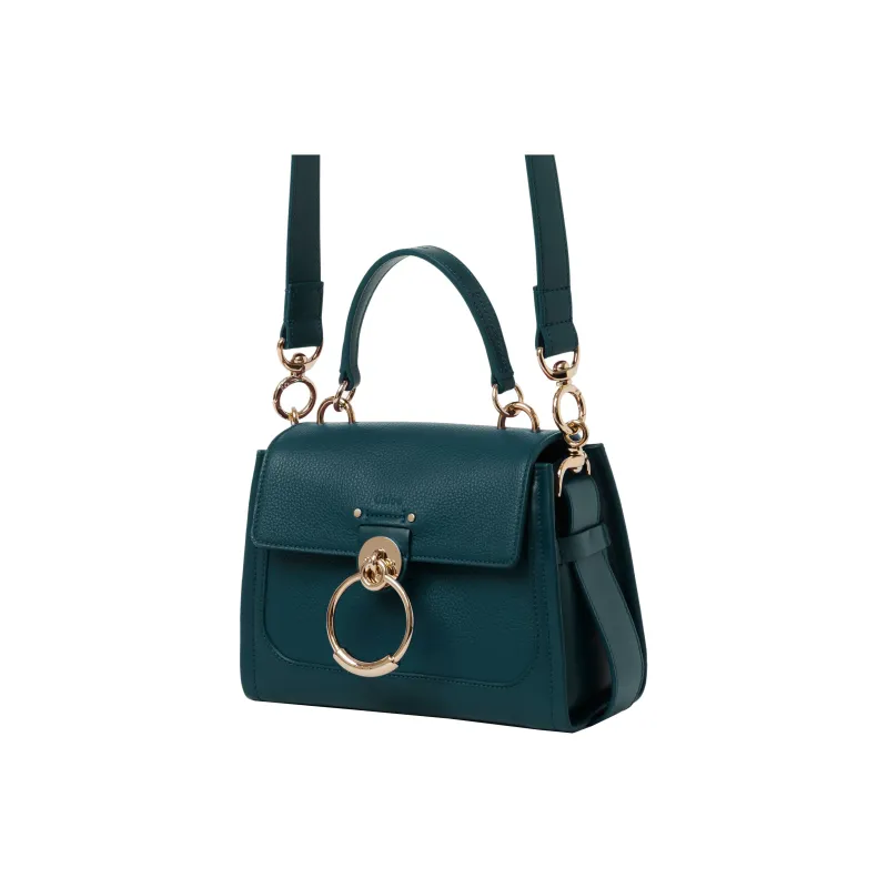 Chloe Tess Calfskin Shoulder Bag Crossbody Bag Handbag Mini Women's Emerald Green-2