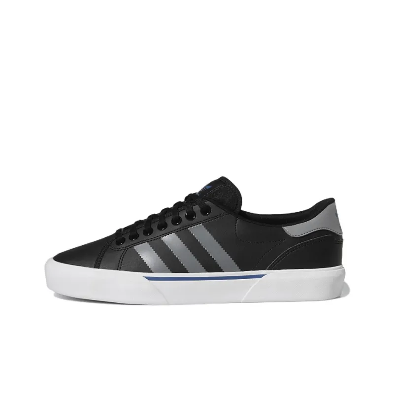 Adidas Originals Abaca Anti Slip Wear Resistant Low Top Skateboard Shoes Unisex Black Gray-0