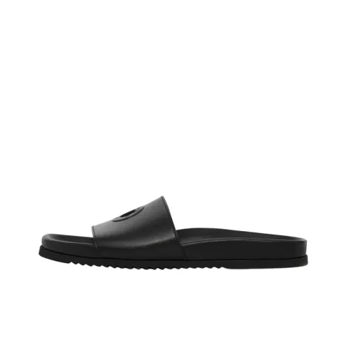 Burberry X Pop Trading Company Melroy Leather Slide Black