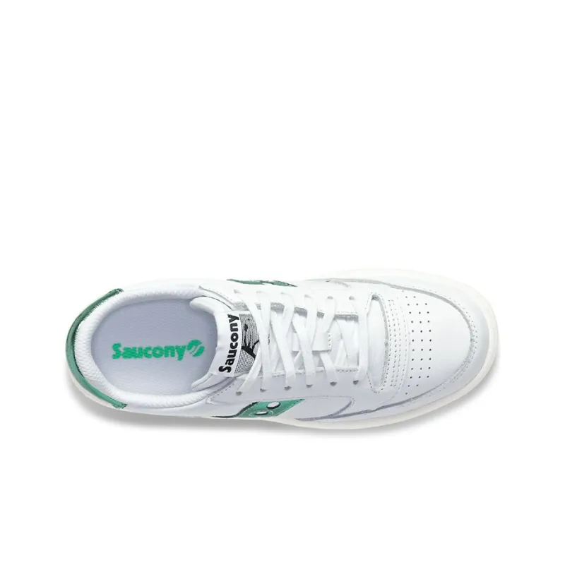 saucony Women's Jazz Court Metallic 'White Green'-3